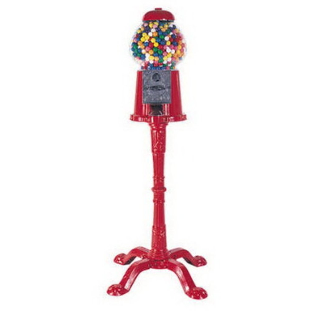 AMERICANA Gumball/Candy machine with RED Antique style Stand - Picture 2 of 2
